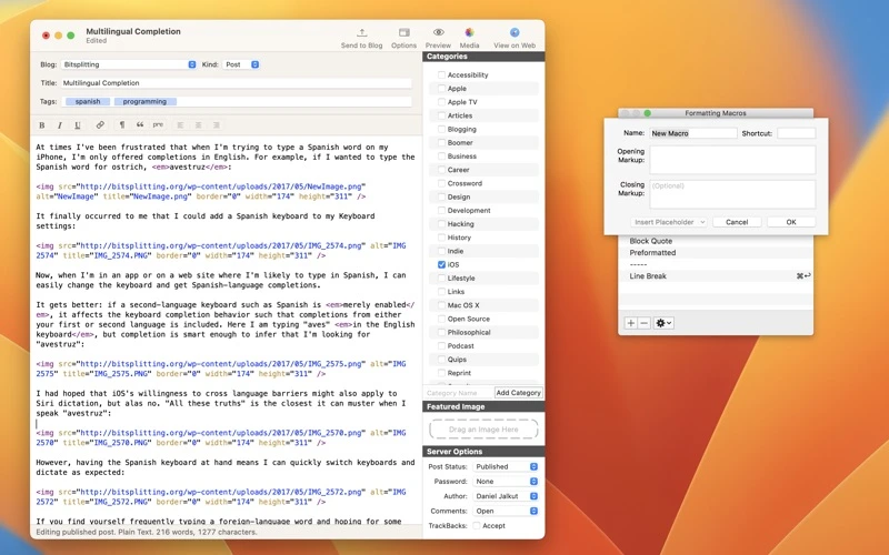 MarsEdit — macOS 2