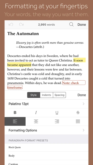Scrivener — iPhone 1
