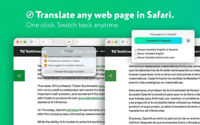 Mate Translate — macOS 1