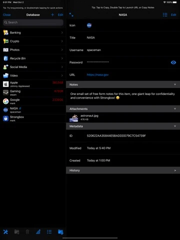Strongbox — iPad 2