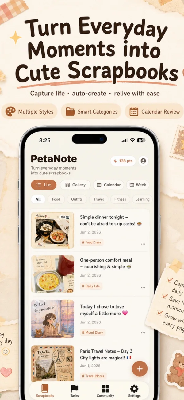 PetaNote official product image; illustration, not a test capture