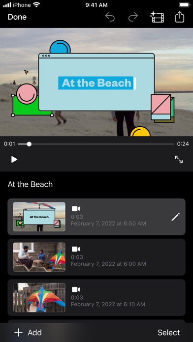 iMovie developer-published iPhone product screenshot 1