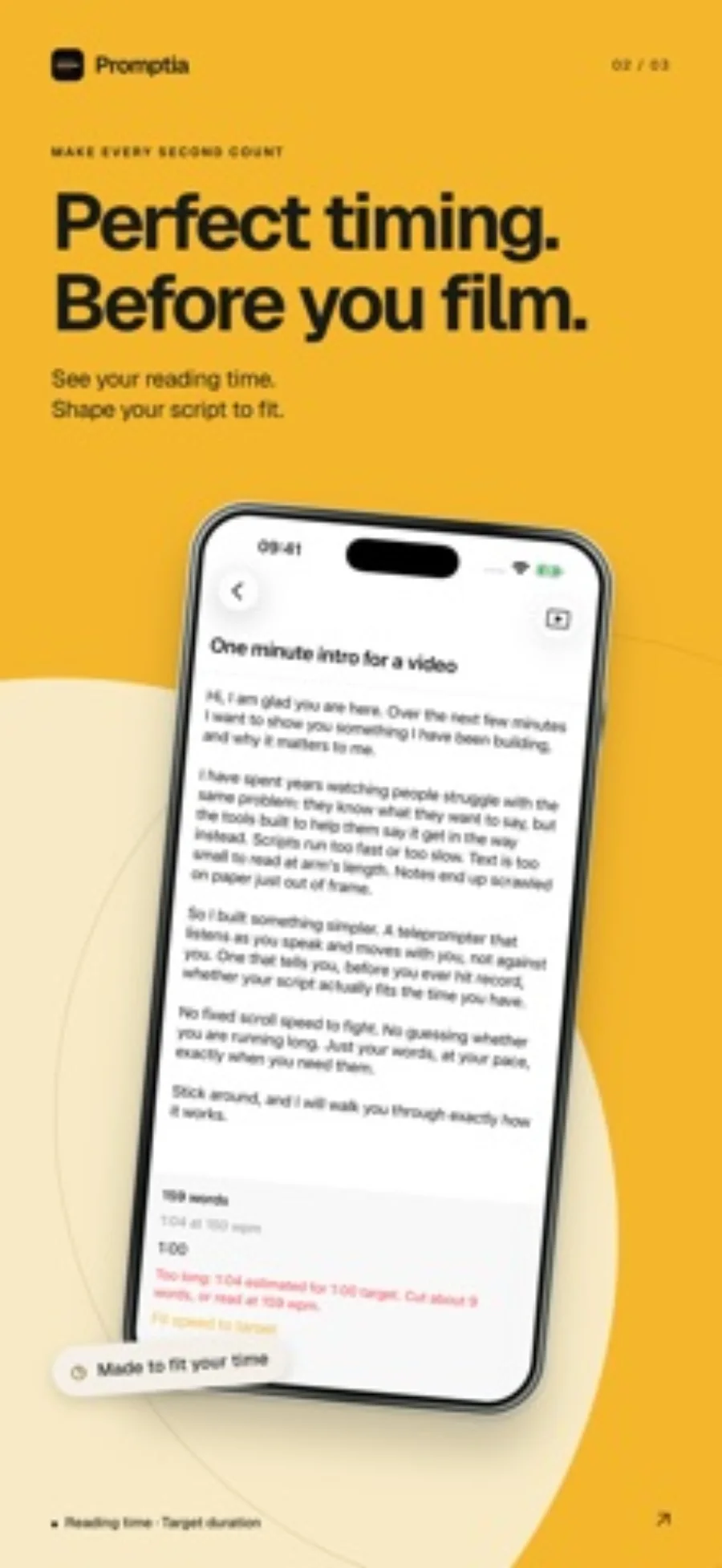 Promptia: Video Teleprompter developer-published iPhone product screenshot 2