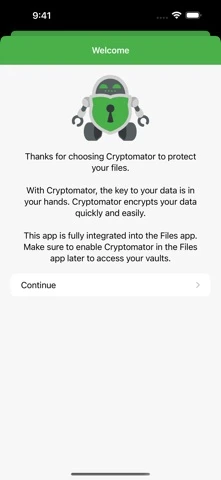 Cryptomator — iPhone 1